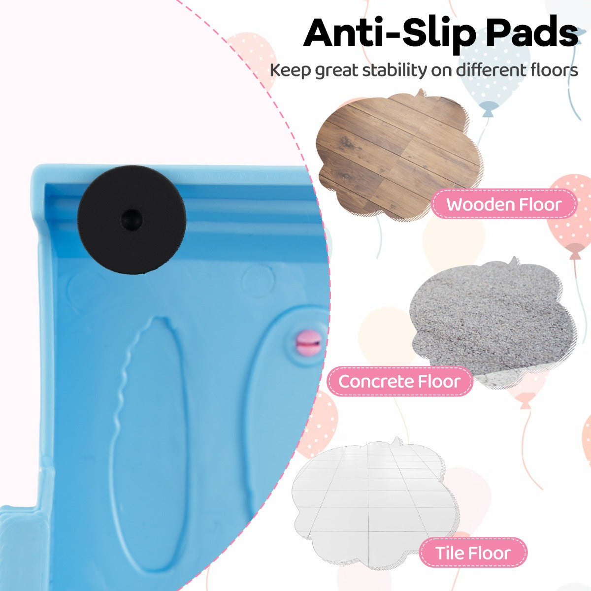 LIVSK Kinderbalanceerbalken Set van 20 - Unieke Massagepatronen - Antislip - Robuust PP-frame - Draagvermogen 80 kg -