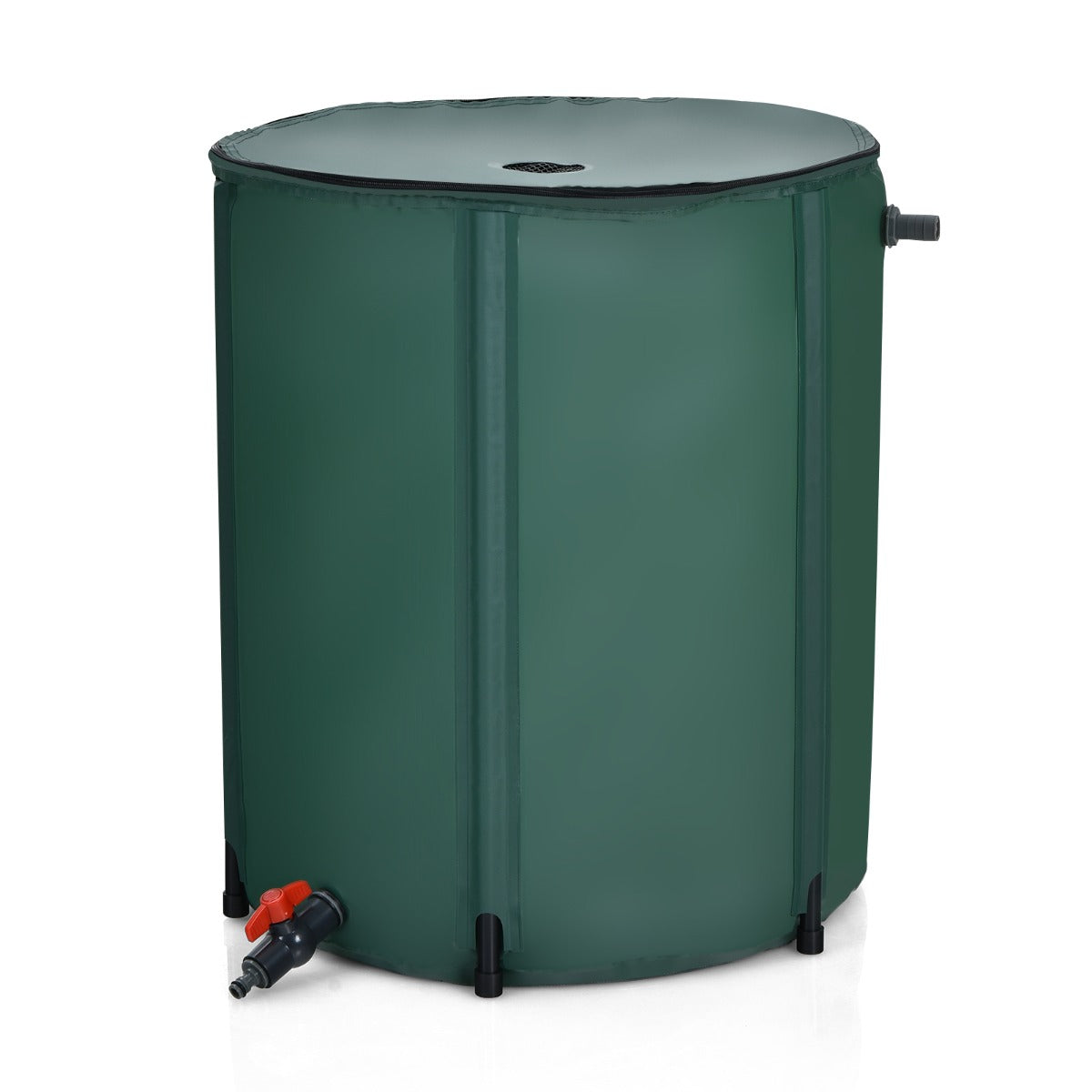 LIVSK Regenwatertank 200 L - Opvouwbaar PVC Frame - Aftapkraan - Filtergaas - Weerbestendig - Groen