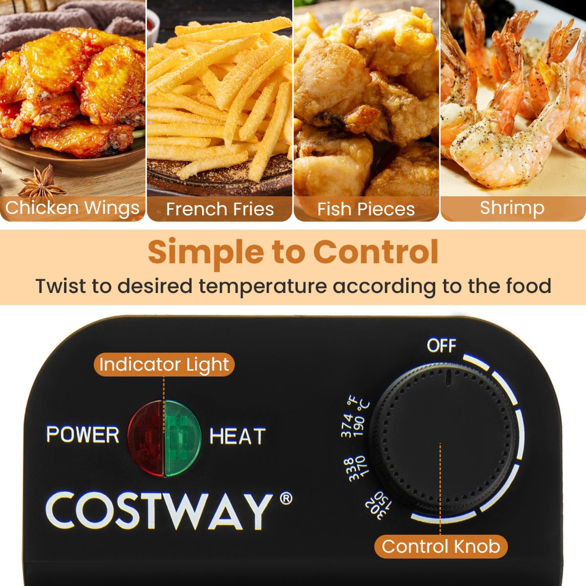 LIVSK Elektrische Frituurpan - 2000W Snelverwarming - 5 Liter Capaciteit - Inclusief 3 Manden - Vaatwasmachinebestendig - Zilver