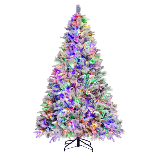 LIVSK 210 cm Kunstkerstboom - 1270 Takken - 320 LED-lampen - 4 Kleuren - 8 Modi - Eenvoudige Opbouw - Groen