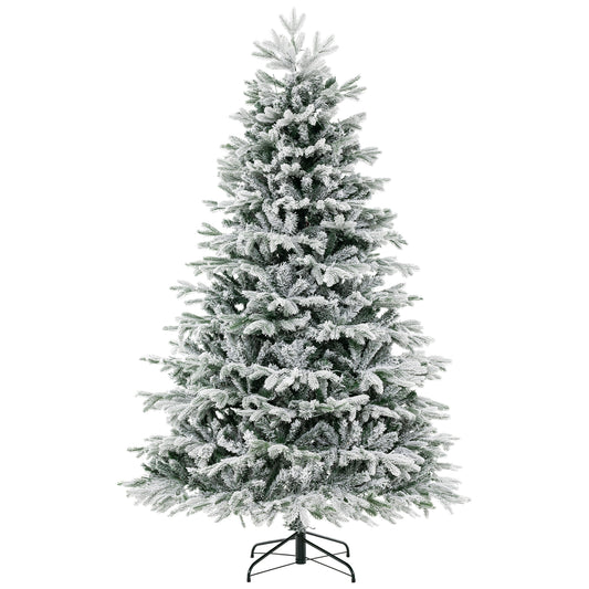 LIVSK Kunstkerstboom 180 cm - 1022 Takken - 350 Warmwitte LED-lampen - Duurzaam en Veilig - Eenvoudige Installatie - Groen & Wit