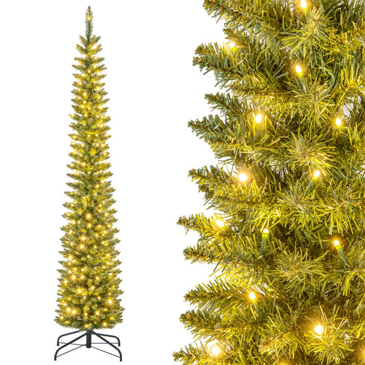 LIVSK Kunstkerstboom - Weelderige Takken - Warmwitte LED-Lampjes - Eenvoudige Installatie - 180 cm - Groen