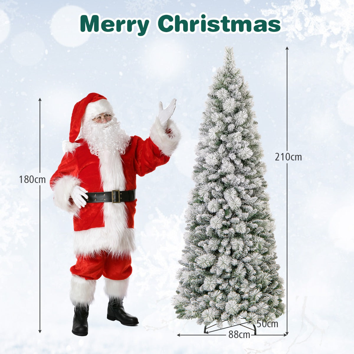 Livsk costway 210 cm pop up kerstboom en set van 3 verlichte geschenkdozen kunstmatige decoratieve boom en voorverlichte kerstversiering 3