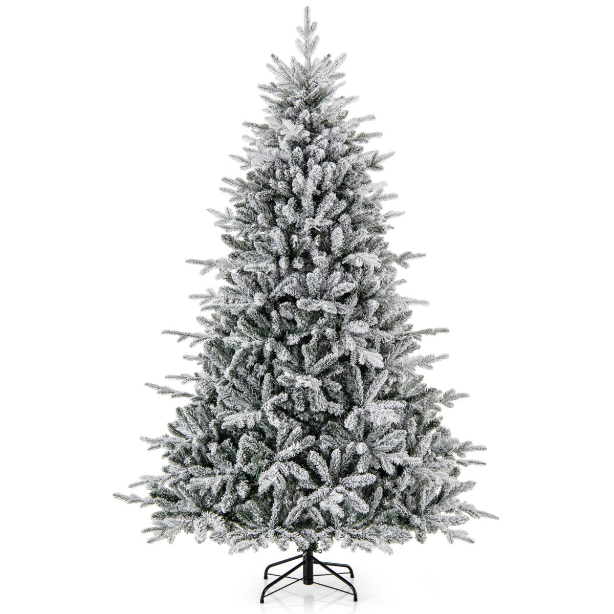 LIVSK Kunstkerstboom - 350 LED-lampen - 8 Verlichtingsmodi - 1164 Takpunten - Hoogte 218 cm - Groen & Wit