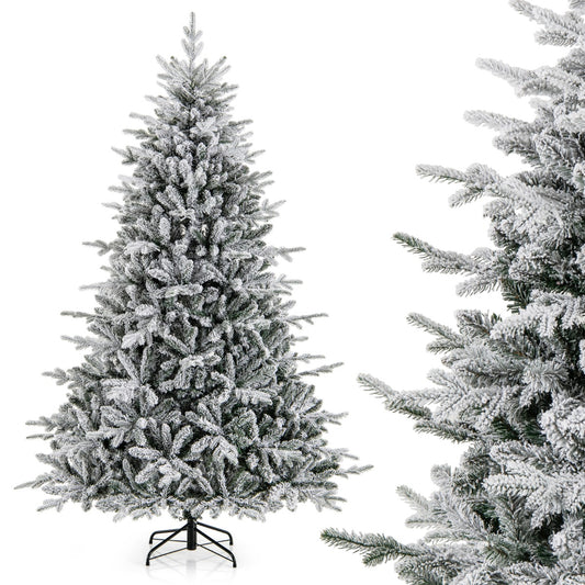 LIVSK Kunstkerstboom - 350 LED-lampen - 8 Verlichtingsmodi - 1164 Takpunten - Hoogte 218 cm - Groen & Wit