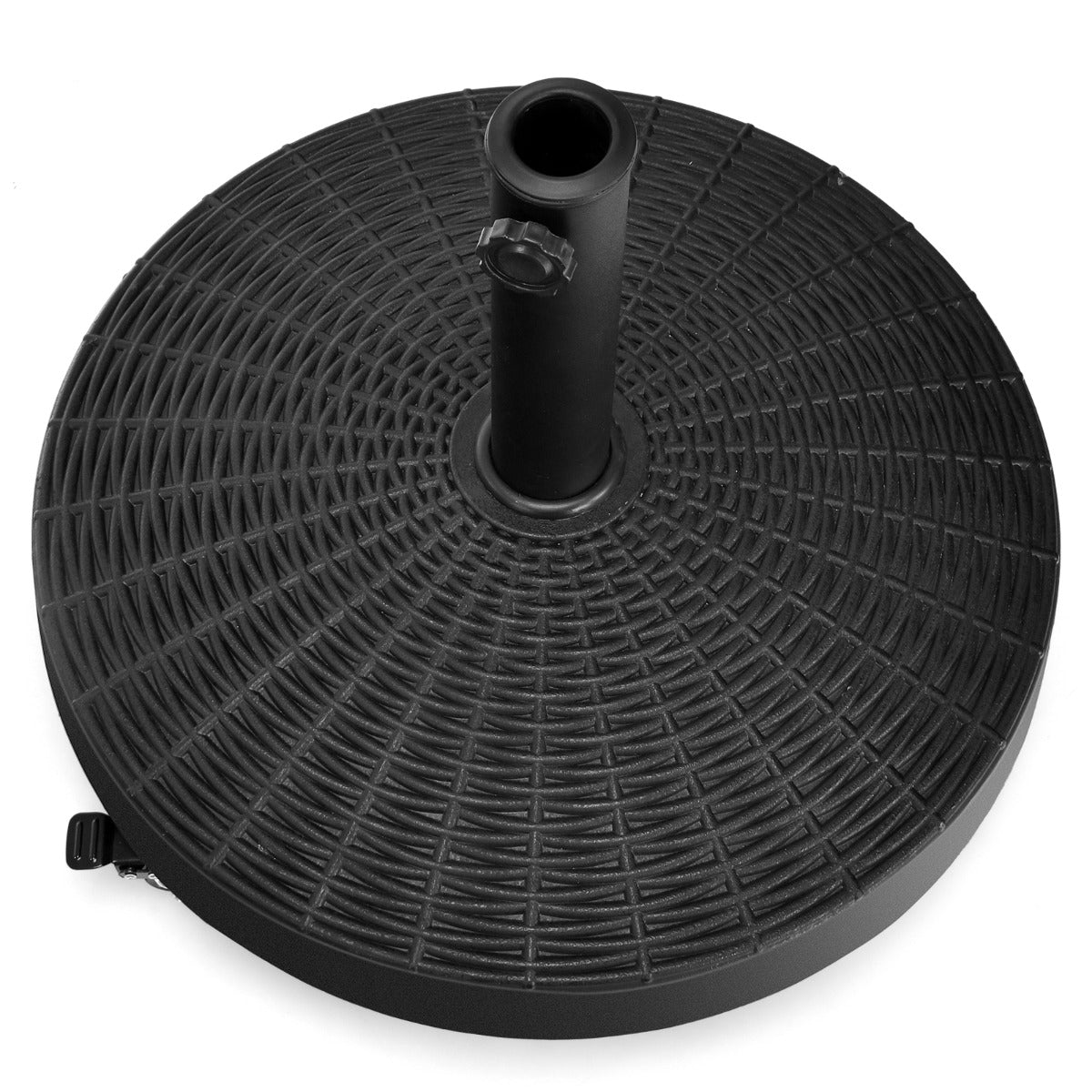 LIVSK Parasolstandaard met Wieltjes - 23 kg - Geschikt voor 38/48 mm Stangen - Roestbestendig - Elegant Design - Zwart