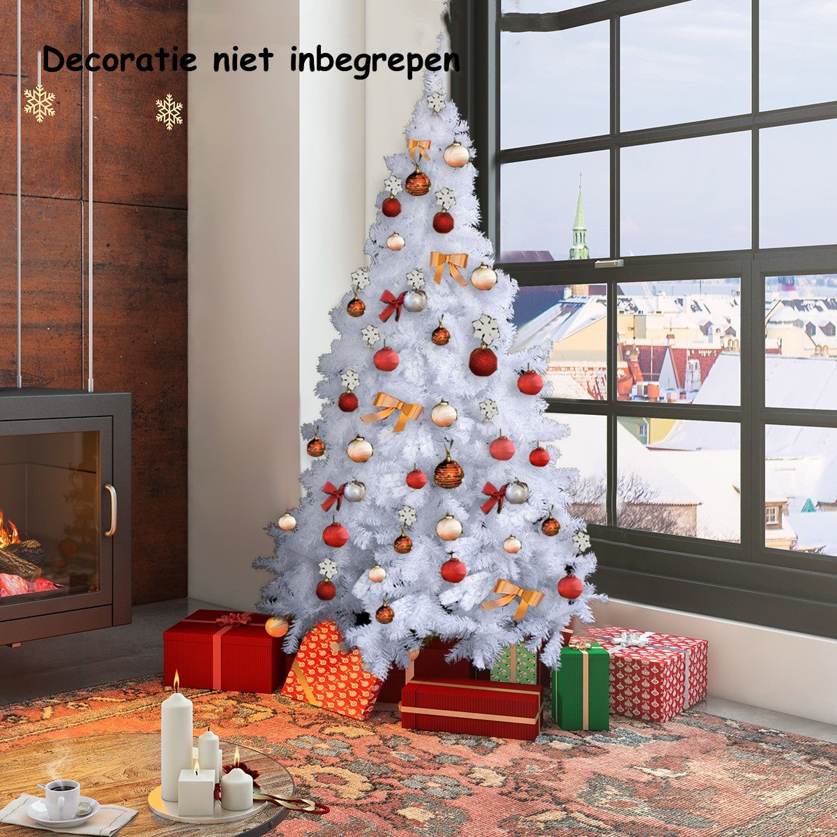 LIVSK Kunstkerstboom - Milieuvriendelijk PVC - Metalen Standaard - Eenvoudige Montage - Geschikt voor Binnen & Buiten - 150 cm -