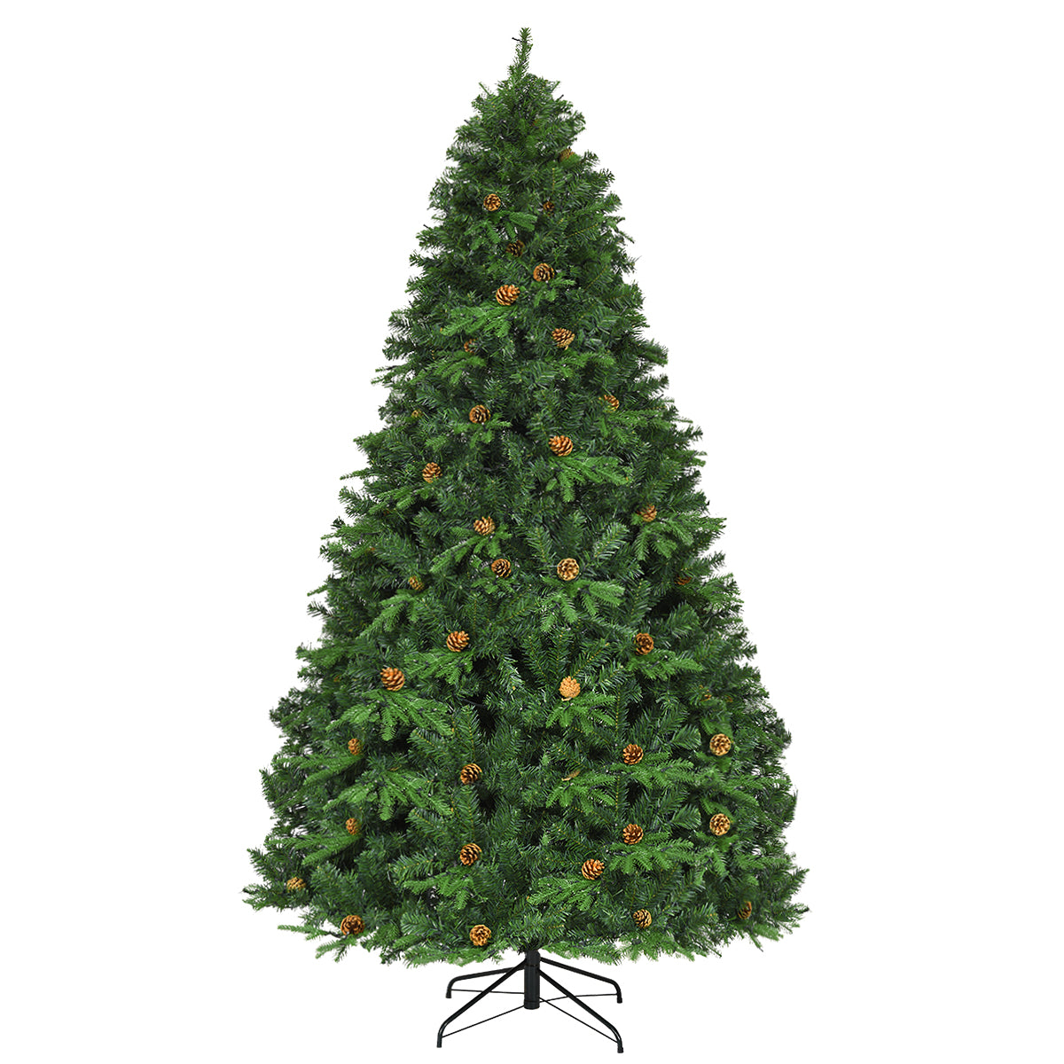 LIVSK Decoratieve Kunstkerstboom 240 cm - LED Verlichting - Dichte Takken - Metalen Standaard - Herbruikbaar - Groen