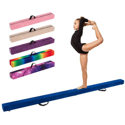 LIVSK Opvouwbare Evenwichtsbalk - EPE-schuim - Antislip - 240 cm - Geschikt voor 3-10 jaar - Paars