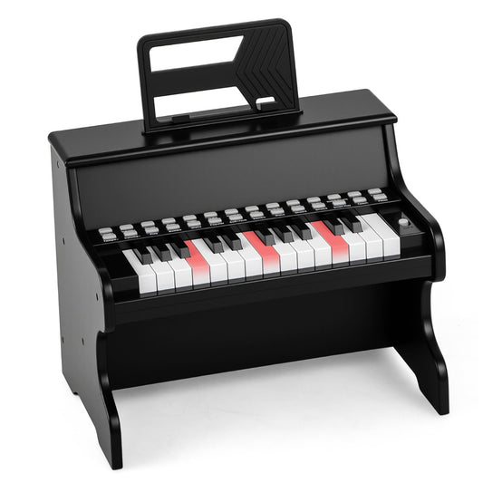 Livsk costway 25 toetsen digitale piano voor kinderen mini elektronische piano houten piano zwart
