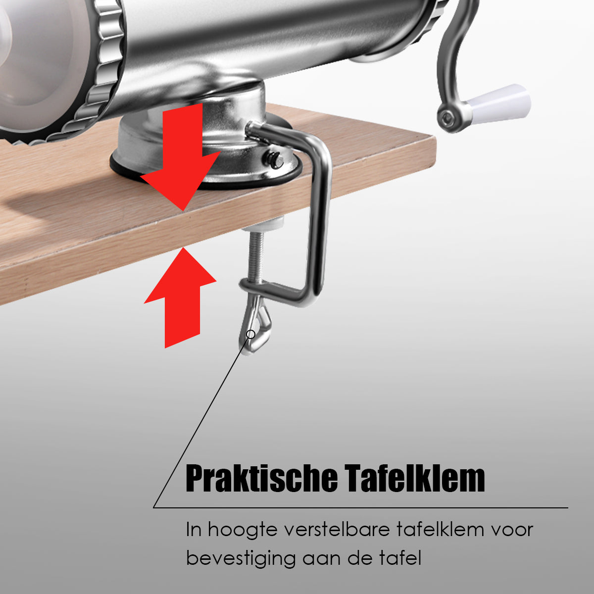 LIVSK Handbediende Worstvulmachine - 2,5 kg Capaciteit - 3 Vulbuizen - Stabiele Bevestiging - Roestvrijstaal