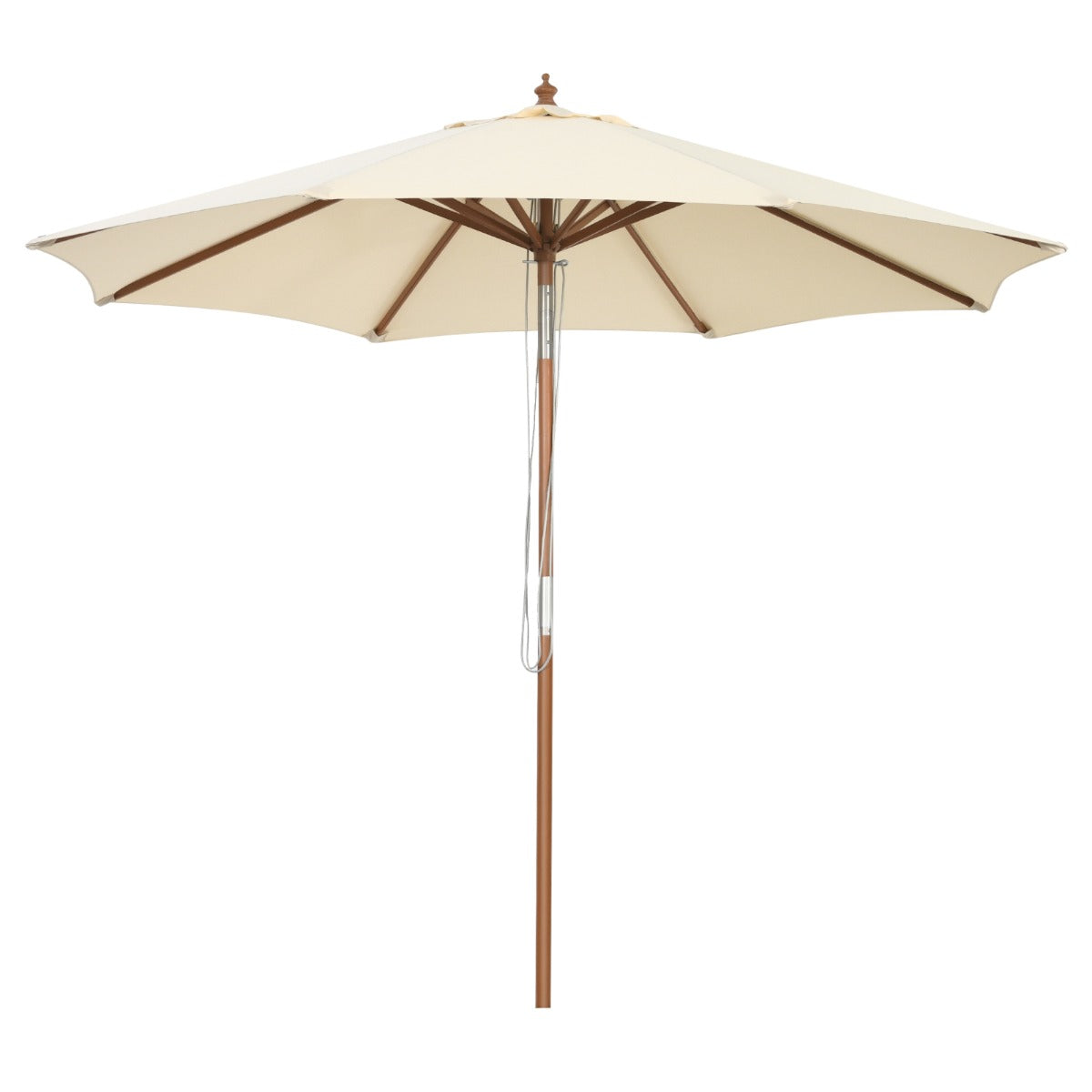 LIVSK 2,7m Katrol Patio Parasol - Waterdicht en Kantelbaar - Verstelbare Hoogte - Voor Terras en Tuin - Beige