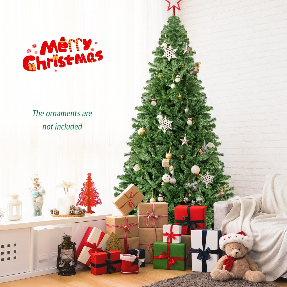 LIVSK Kunstkerstboom met Klapsysteem - 2132 PVC Naalden - 180 cm - Stevige Metalen Standaard - Eenvoudige Montage - Groen