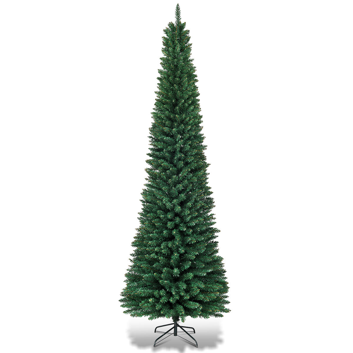 LIVSK Kunstkerstboom - Realistisch Design met 1500 Takpunten - Ruimtebesparend Potloodontwerp - Eenvoudige Montage - Groen