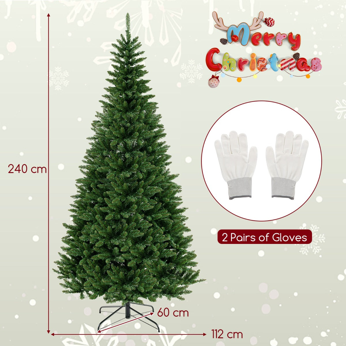 LIVSK Hoekkerstboom - 270° Ontwerp - 1137 Takken - 360 LED-lampjes - Vlamvertragend PVC - 240 cm - Groen
