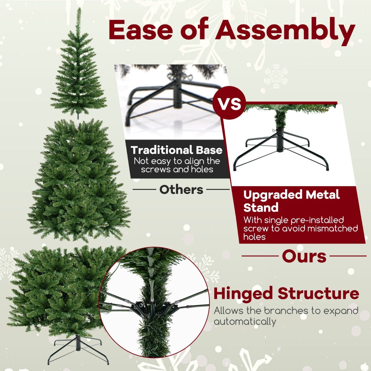 LIVSK Hoekkerstboom - 270° Ontwerp - 1137 Takken - 360 LED-lampjes - Vlamvertragend PVC - 240 cm - Groen