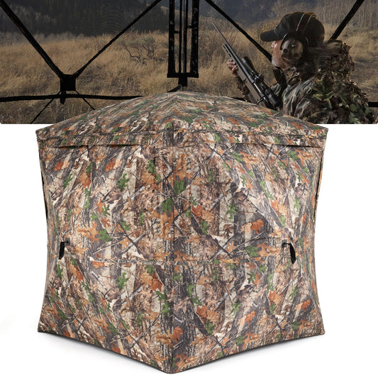 Livsk costway 270 transparante camouflage pop up jachttent geschikt voor 2 3 personen