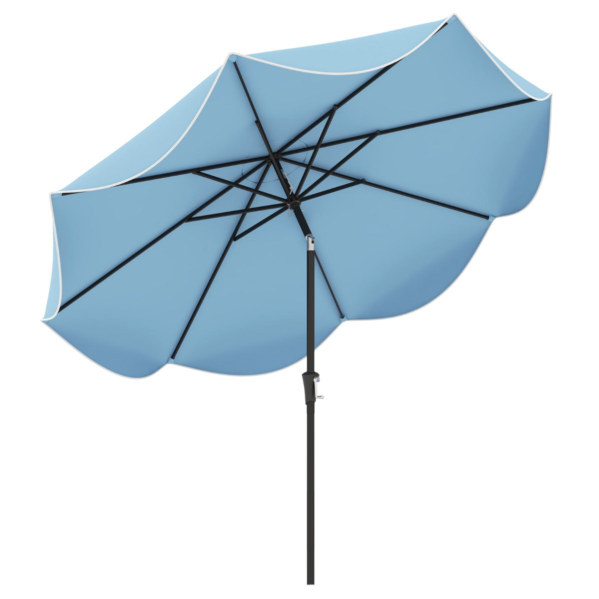LIVSK Terrasparasol 280 cm - Kantelbaar met Zwengel - Polyester - Elegant Ontwerp - Voor Tuin en Terras - Marineblauw