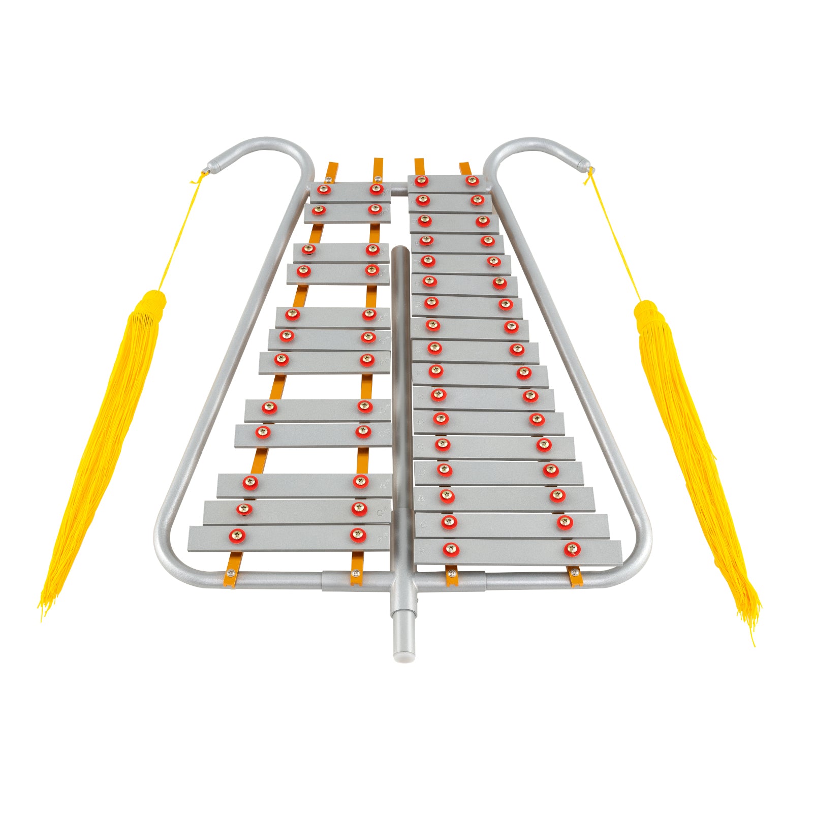 LIVSK 29-toetsen Mars-glockenspiel Xylofoon - Verstelbare Handgreep - Aluminium - Draagbaar voor Beginners - Zilver