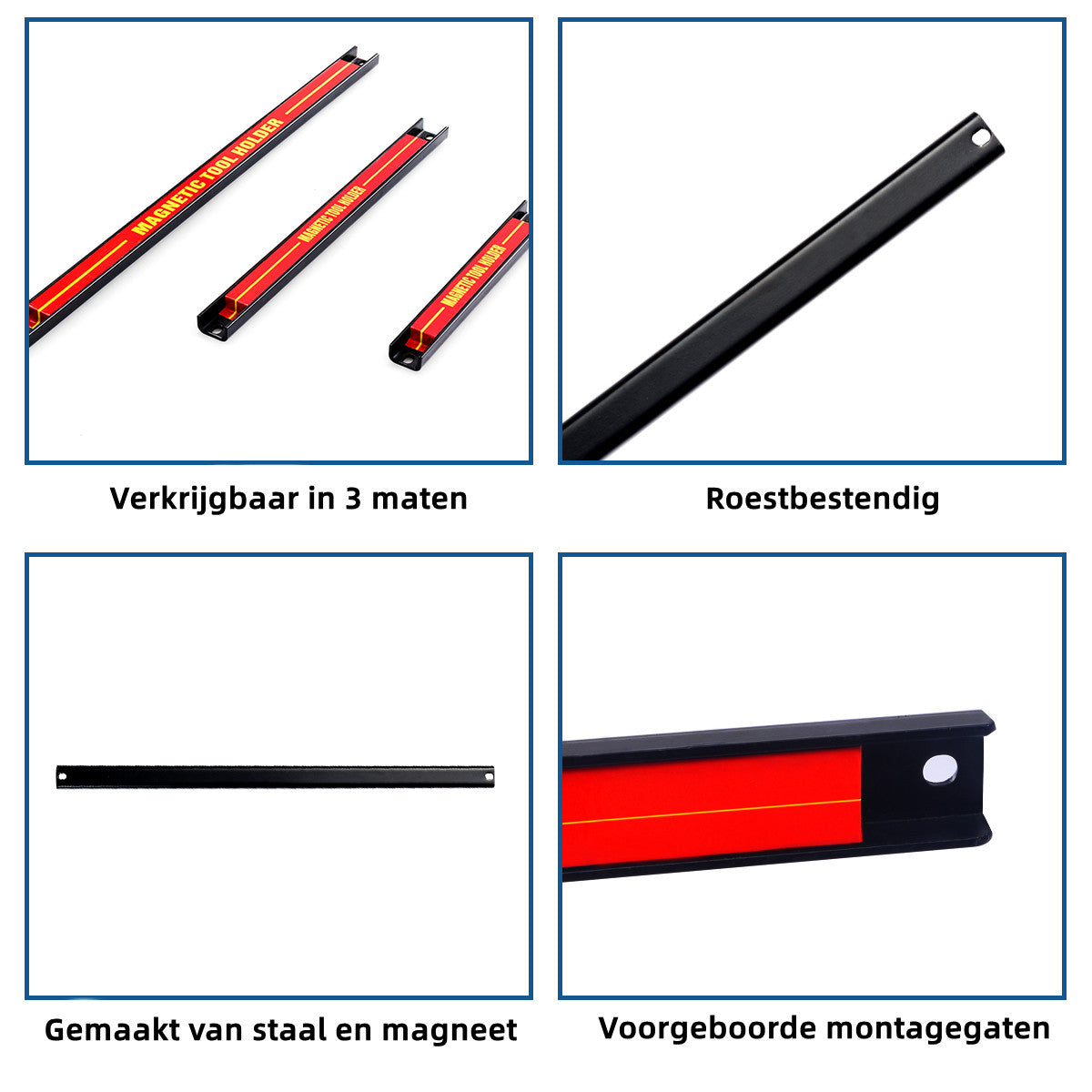 LIVSK Magnetische Gereedschapshouder - Eenvoudig te Monteren - Sterke Magneet - Ruimtebesparend - Voor Keuken en Werkplaats - 46