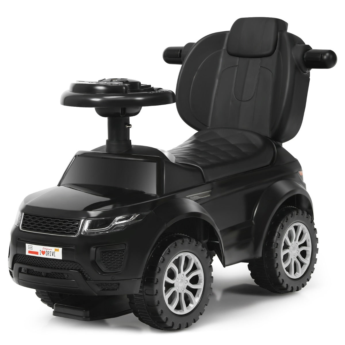 LIVSK 3-in-1 Duwwagen - Multifunctioneel met Afneembare Duwstang - Veiligheidshekjes - Opbergruimte - Tot 25 kg - Roze