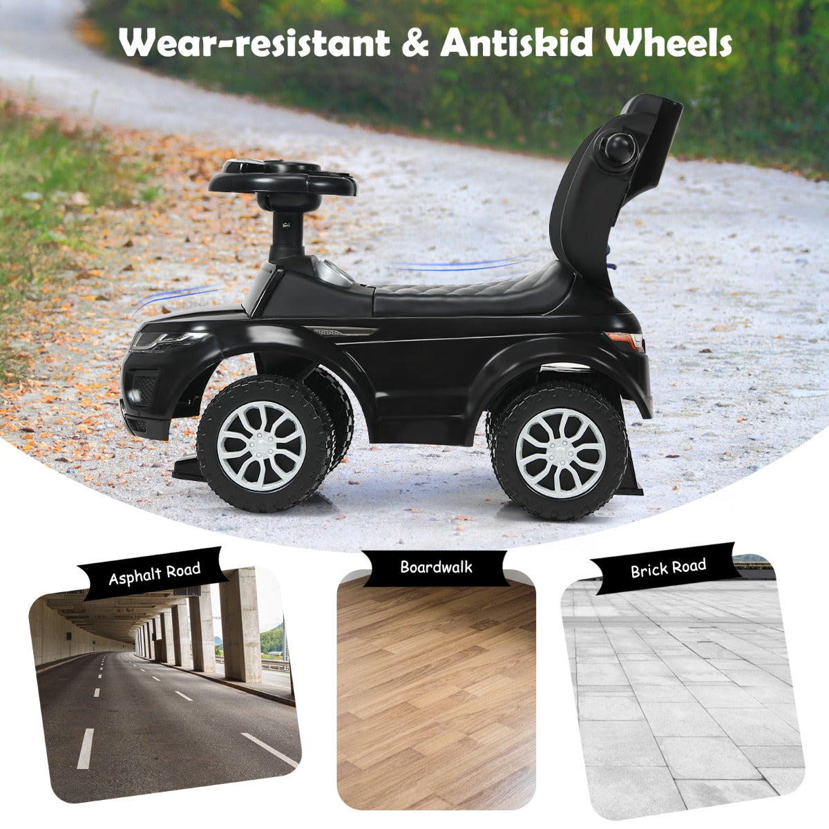 LIVSK 3-in-1 Duwwagen - Multifunctioneel met Afneembare Duwstang - Veiligheidshekjes - Opbergruimte - Tot 25 kg - Roze