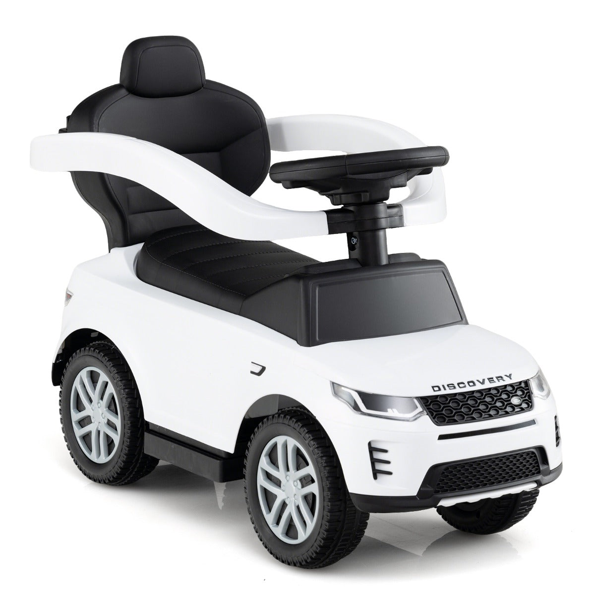 LIVSK 3-in-1 Duwwagen voor Peuters - Transformeerbaar tot Loop- of Glijauto - Veilig en Comfortabel - Wit
