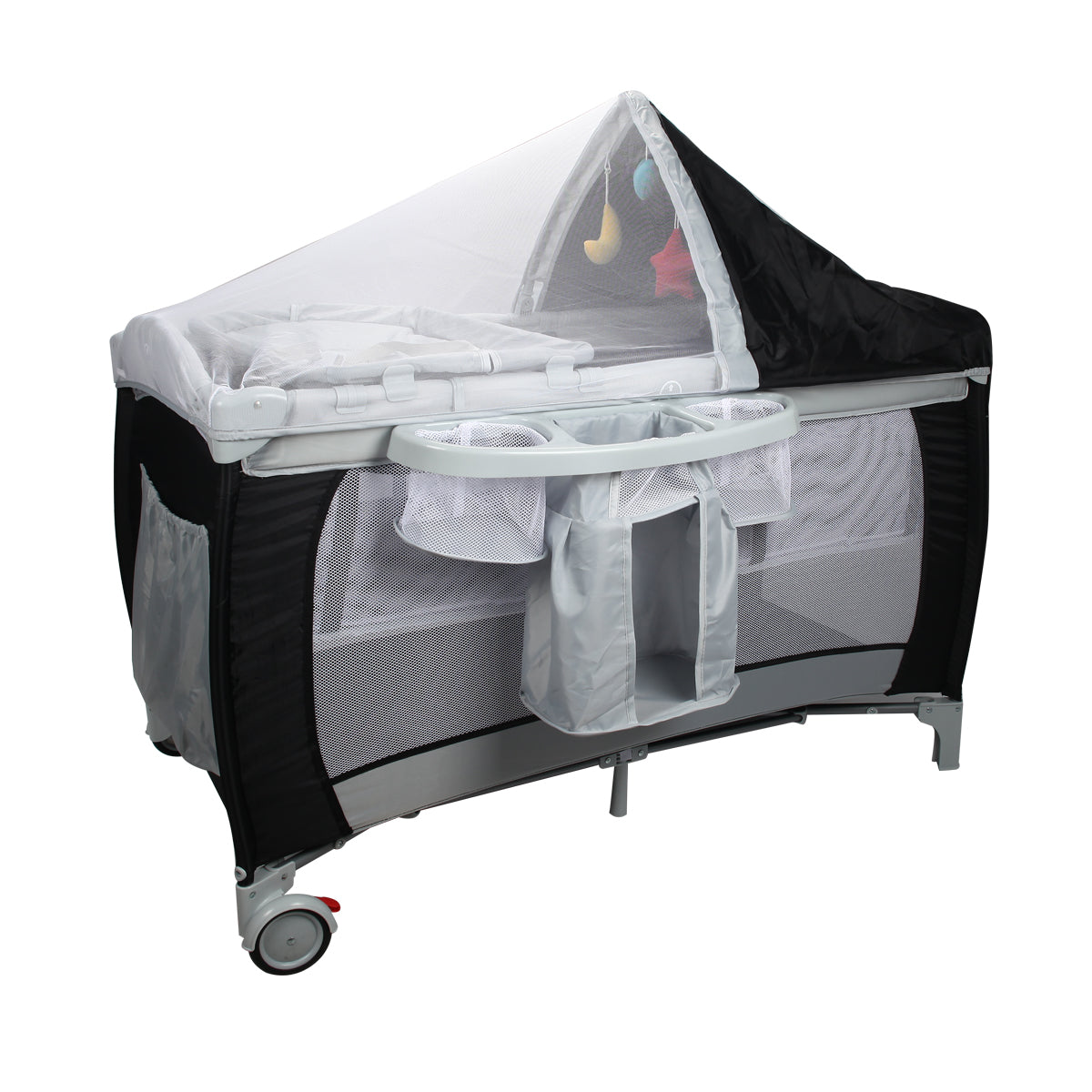 LIVSK Multifunctionele Draagbare Kinderbox - Wieg, Luiertafel en Activiteitencentrum - Inclusief Muziekdoos - 120 x 60 x 76 cm -