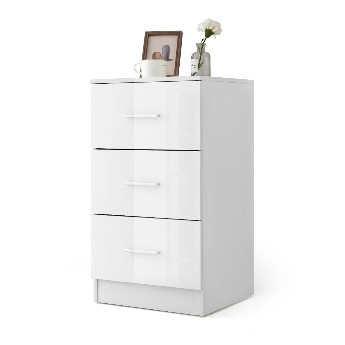 LIVSK 3-laden archiefkast - Opbergruimte voor A4-bestanden - Ergonomische handgrepen - Duurzaam design - 37,1 x 34,2 x 66,5 cm -
