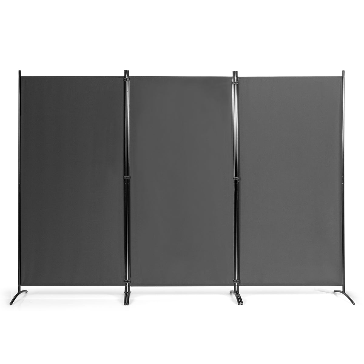 LIVSK 3-Paneel Kamerscherm - Inklapbaar - Hoogwaardig Polyester - Privacy en Decoratie - 260 x 183 cm - Grijs