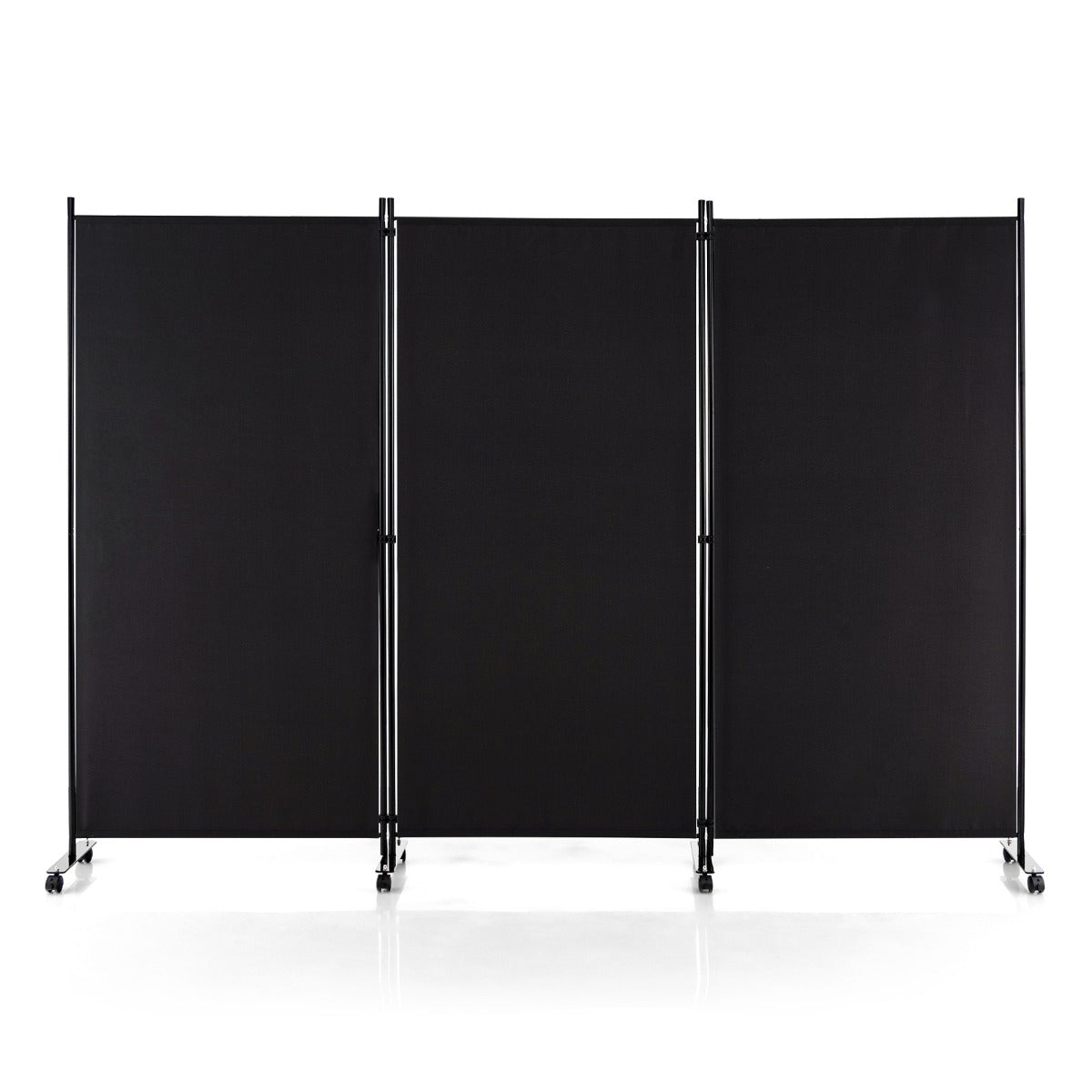 LIVSK Kamerscherm op Wielen - Vrijstaand met 3 Panelen - Duurzaam Polyester - Flexibel en Verplaatsbaar - 262 x 30 x 180 cm -