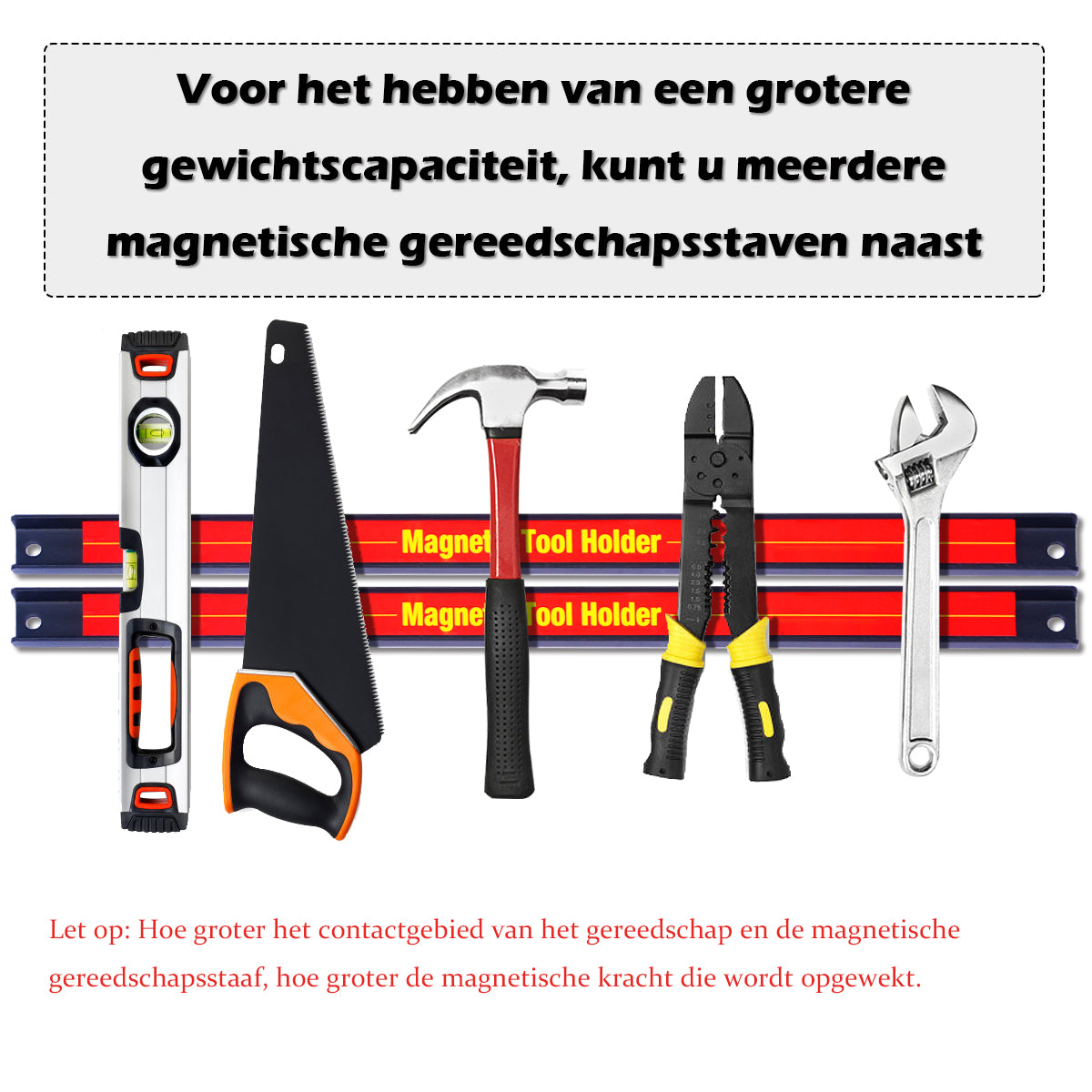 LIVSK Magnetische Gereedschapshouder - Sterke Magneet - Ruimtebesparend - Eenvoudig te Monteren - Draagvermogen 10 kg - Zwart