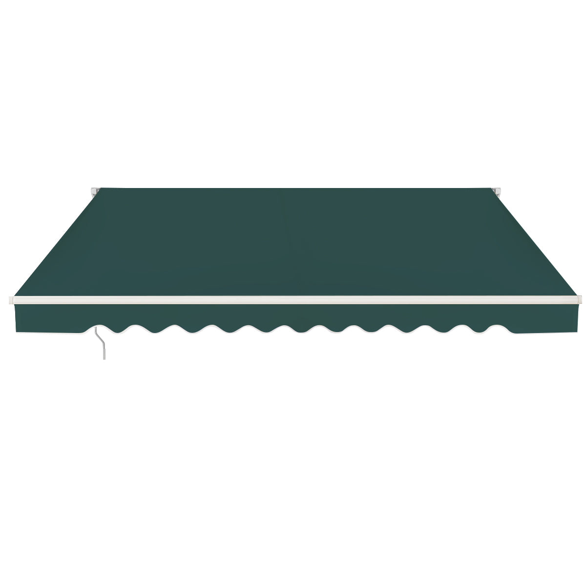 LIVSK Intrekbare Terrasluifel 3 x 2,5m - Polyester met PU-coating - Handmatige Slinger - Verstelbaar van 40° tot 100° - Grijs