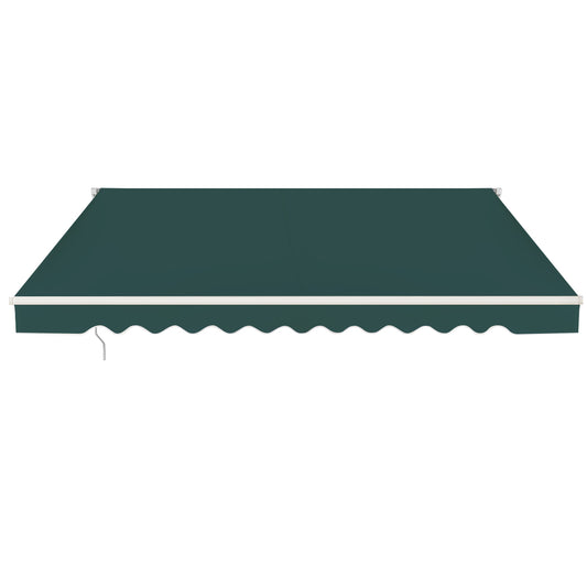 LIVSK Intrekbare Terrasluifel 3 x 2,5m - Polyester met PU-coating - Handmatige Slinger - Verstelbaar van 40° tot 100° - Grijs