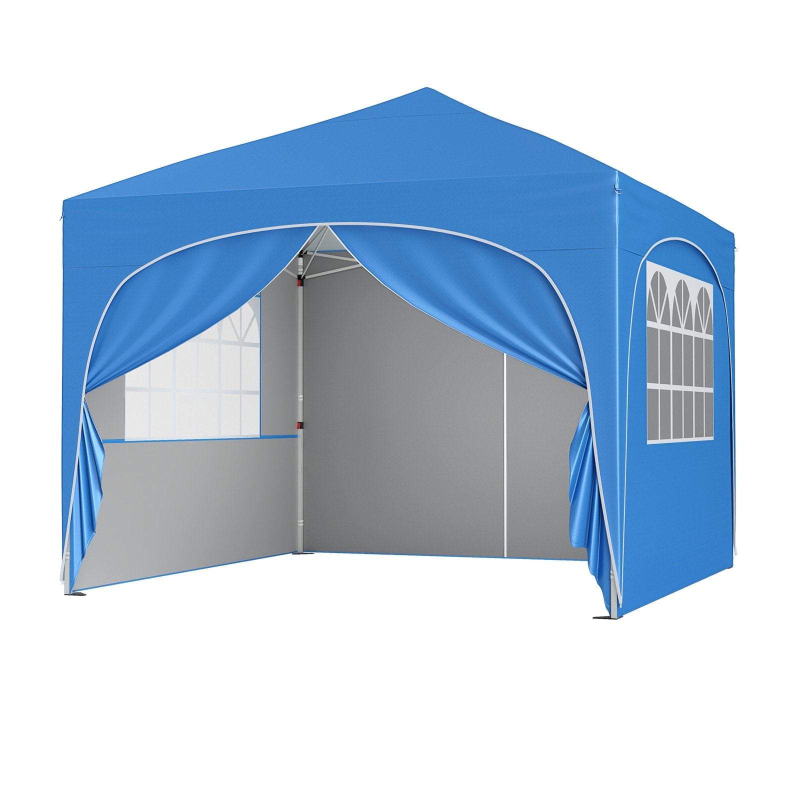 LIVSK Opvouwbare Partytent met Pop-up Structuur - 4 Verwijderbare Zijwanden - 300 x 300 x 286 cm - Inclusief Haringen en Ankers -