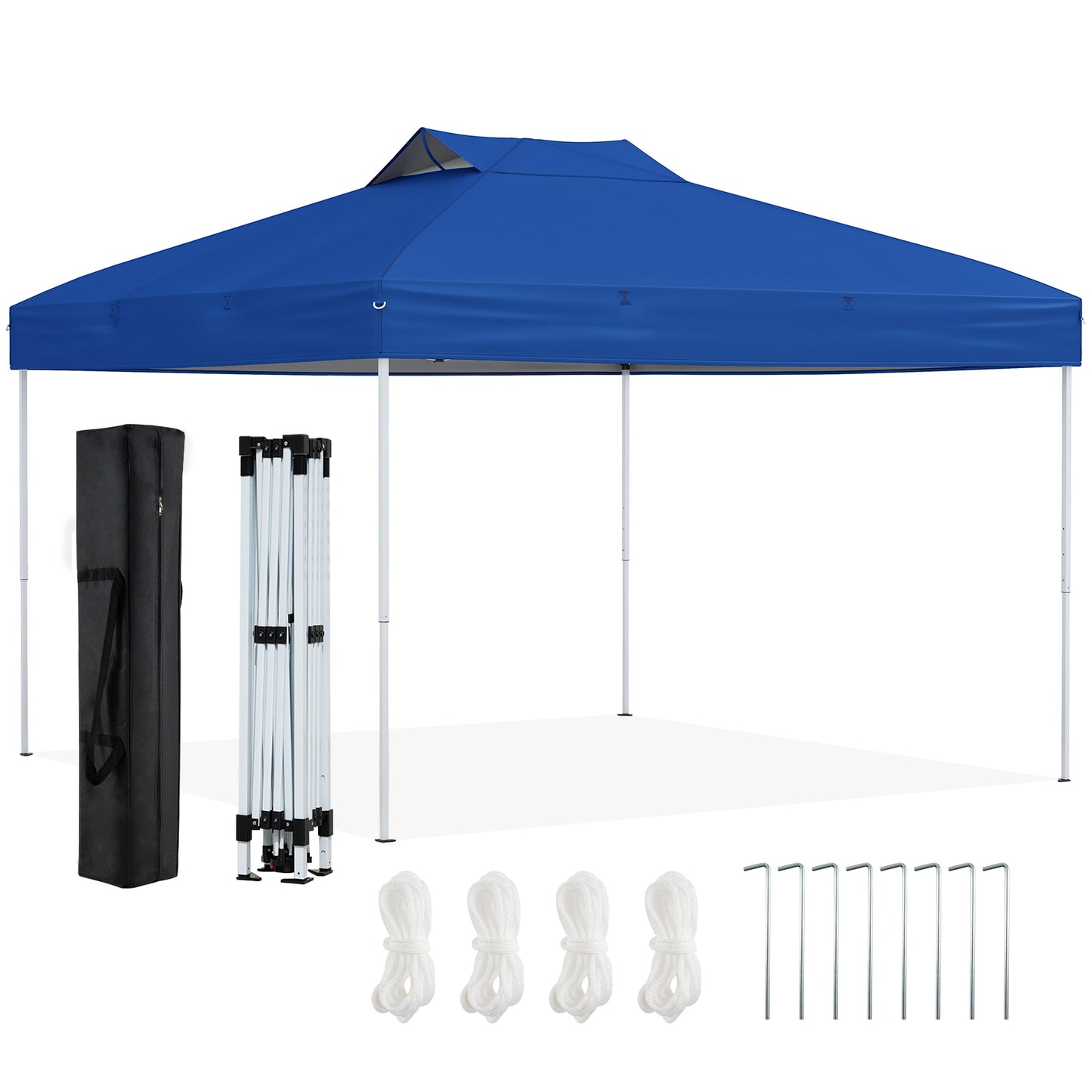 LIVSK Pop-up-paviljoen - Waterdicht met UV-bescherming 50+ - Eenvoudige montage - Draagbaar - 295 x 295 x 255-275 cm - Blauw