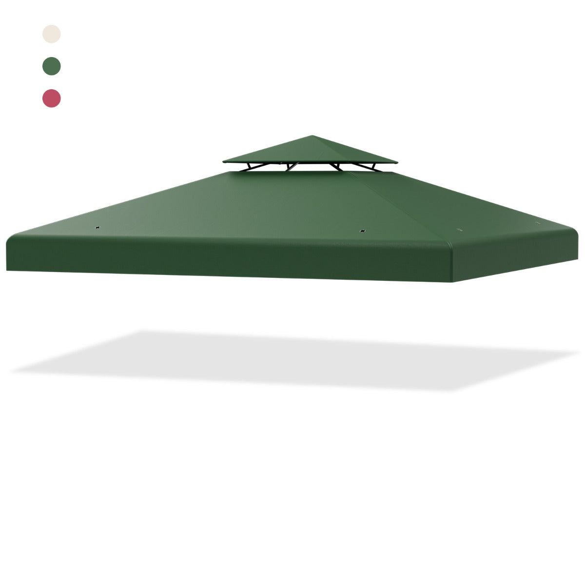 LIVSK Vervangende Prieelhoes 300 x 300 cm - Waterdicht Polyester - Dubbellaags voor Ventilatie - Klittenbandsluitingen - Beige