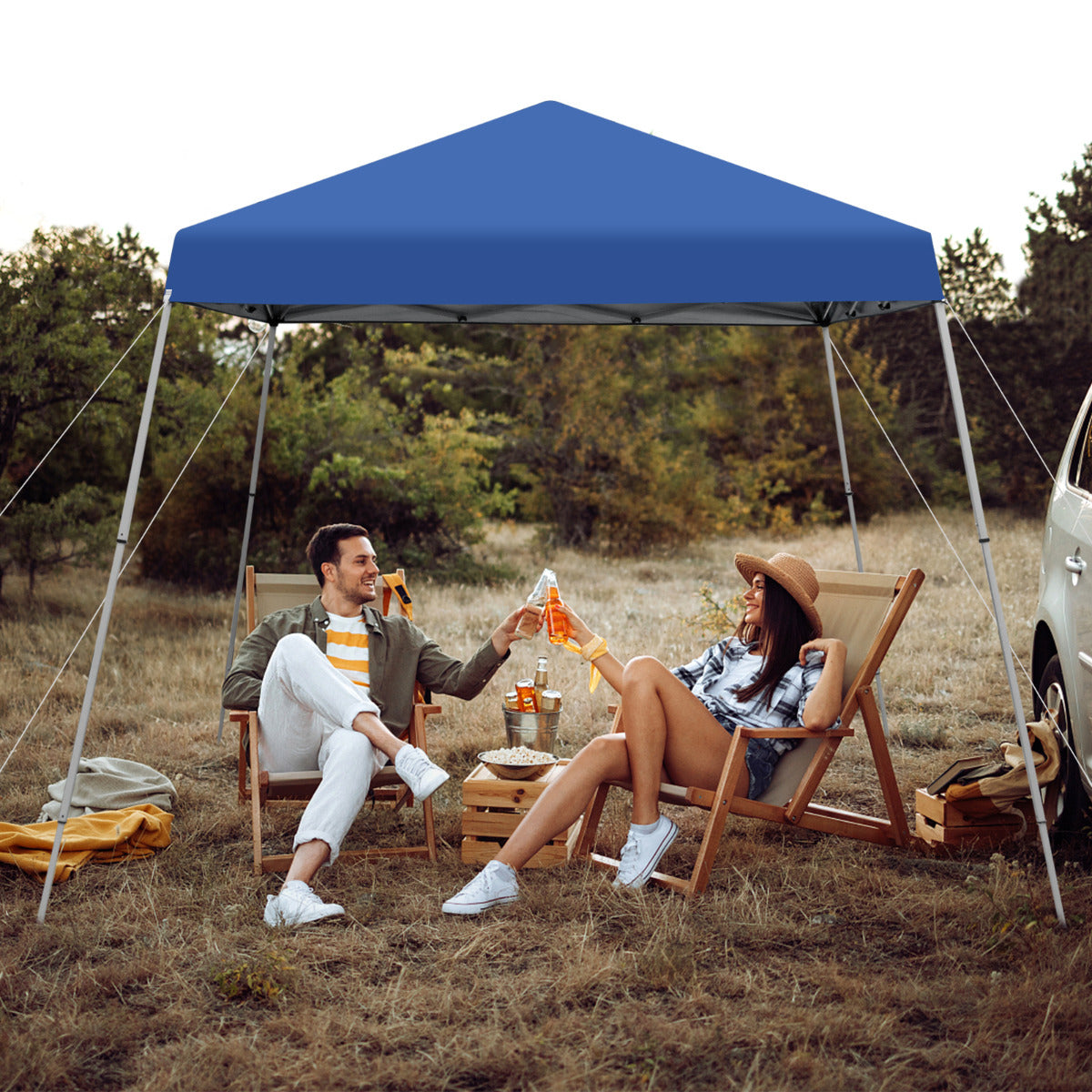 LIVSK Pop-Up Paviljoen - Snel opzetten zonder gereedschap - Waterdicht Oxford-stof - Verstelbare hoogte - Draagtas inbegrepen -