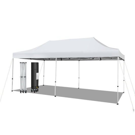 LIVSK Pop-up Paviljoen - Eenvoudige installatie - UV-bescherming 50+ - Voor 16-20 personen - Verstelbare hoogte - Wit