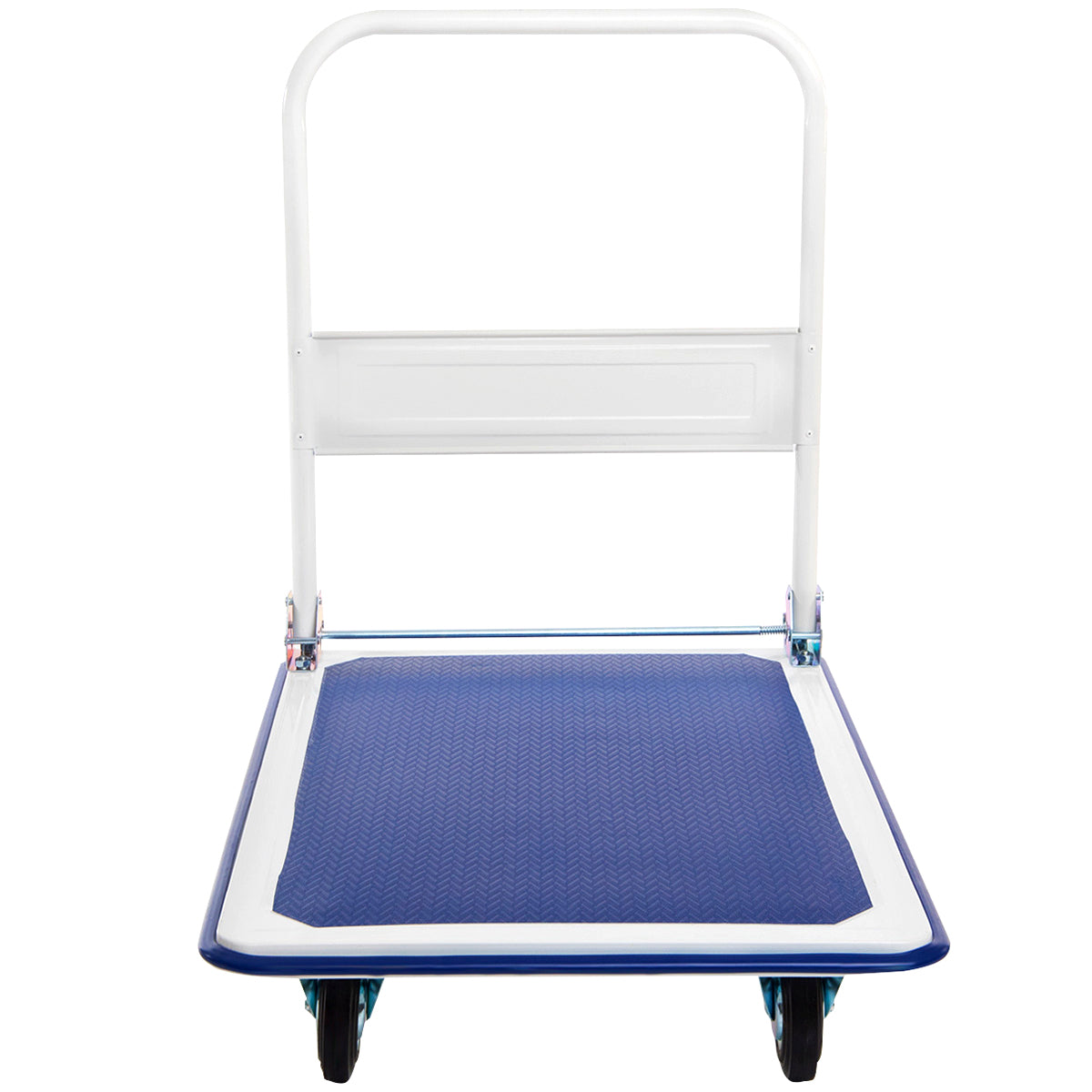 LIVSK Opvouwbare Platformwagen - Draagvermogen 300 kg - 2 Zwenkwielen - Stabiel en Compact - 90 x 61 x 88 cm - Blauw en Zwart