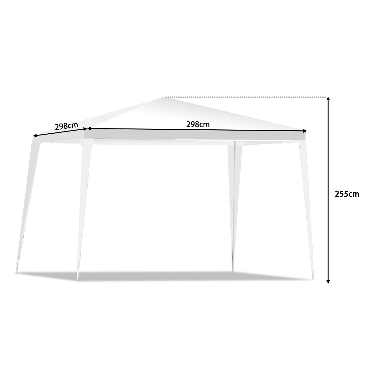 LIVSK Tuinpaviljoen 300 x 300 cm - Waterdicht PE - Metalen Frame - Inclusief Windtouwen en Grondpinnen - Voor Feesten en