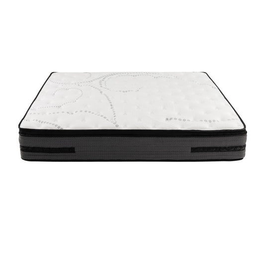 LIVSK Enhanced Hybrid Foam Matras - 32 cm Dik - 7 Zone Pocketveren - Ademend - Voor Zij-, Rug- en Buikslapers - Wit