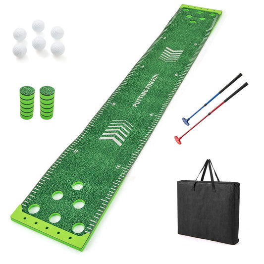 LIVSK Golf Pong Spelset - Inclusief 2 Verstelbare Putters, 6 Golfballen - Opvouwbaar & Draagbaar - Geschikt voor Alle Leeftijden