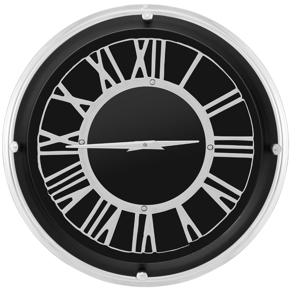 LIVSK Wandklok - Stil Kwartsuurwerk - Elegant Zilver Design - Hoogwaardige Materialen - Eenvoudige Installatie - Zilver