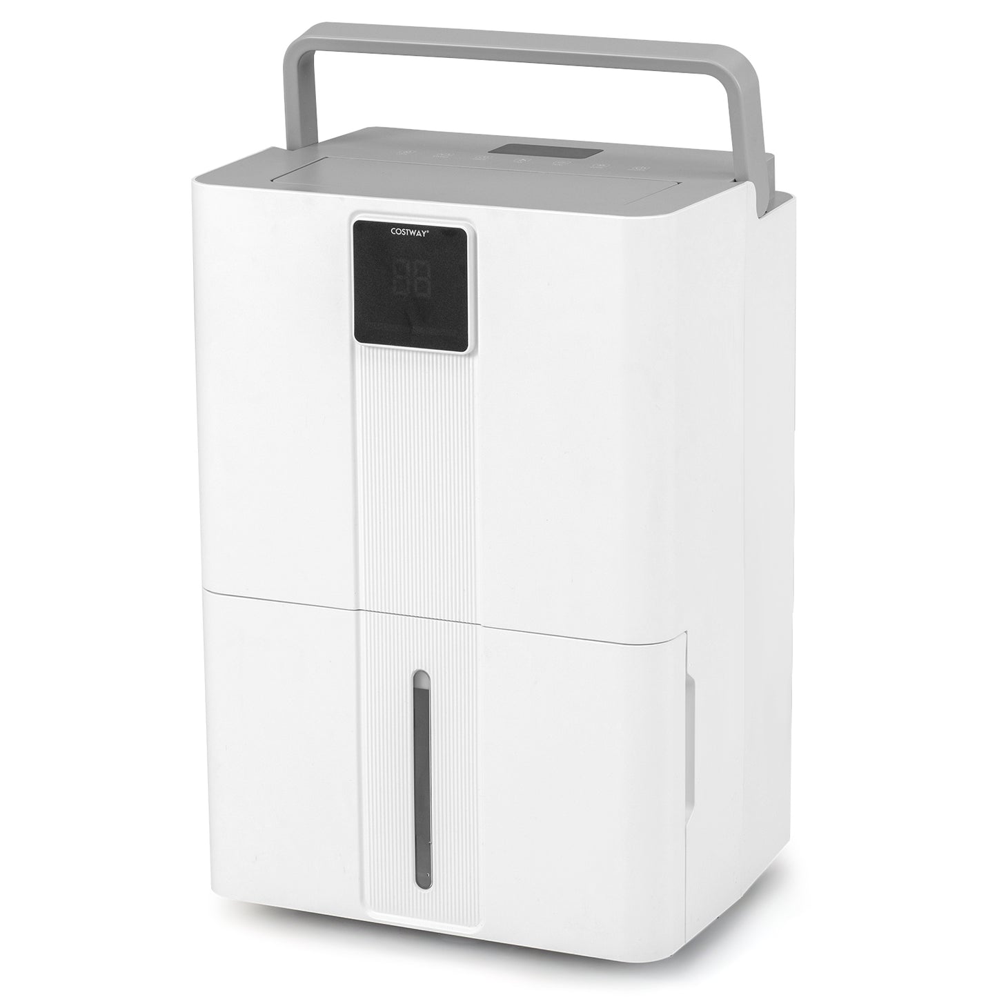 LIVSK Luchtontvochtiger - 3 Modi - 35 L/dag - LED-display - Stille Slaapmodus - Mobiel met Wielen - Wit