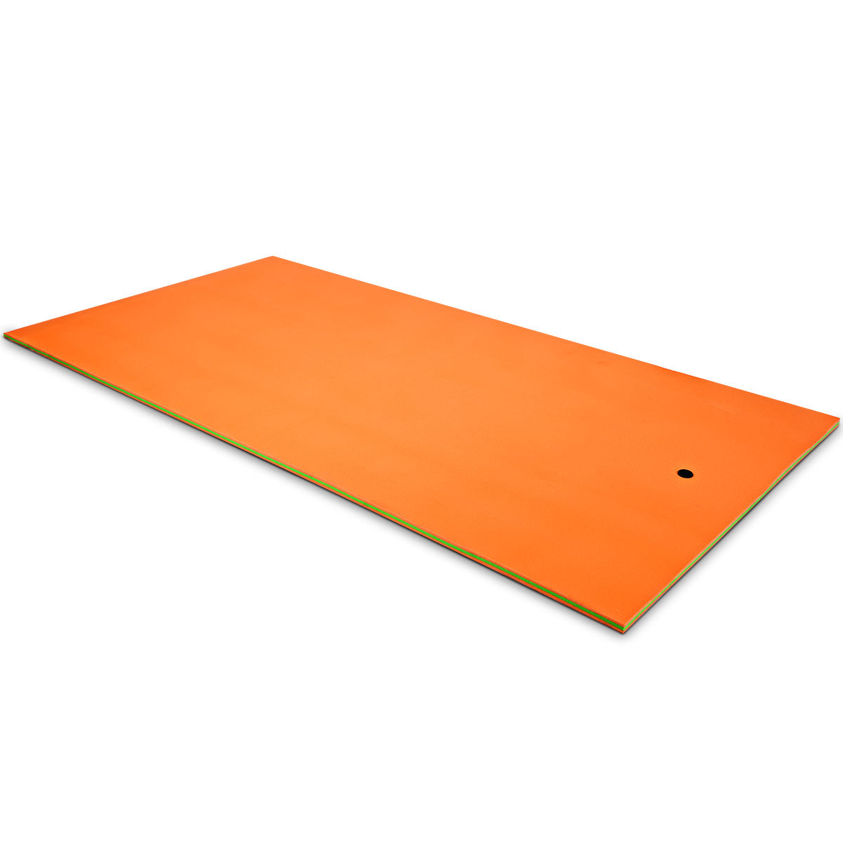 LIVSK Drijvende Watermat - 3-laags XPE-schuim - Draagvermogen tot 400 kg - Geschikt voor 4-6 personen - Oranje