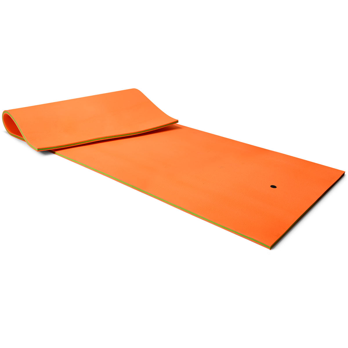 LIVSK Drijvende Watermat - 3-laags XPE-schuim - Draagvermogen tot 400 kg - Geschikt voor 4-6 personen - Oranje