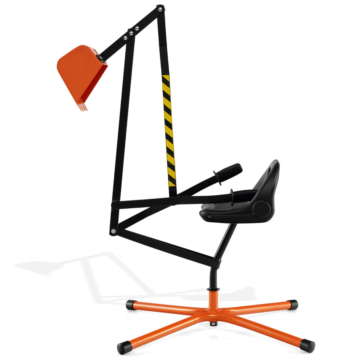LIVSK Zitbagger - 360° Draaibaar - Realistische Schepbewerking - Sterke Metalen Constructie - Voor Kinderen - Oranje