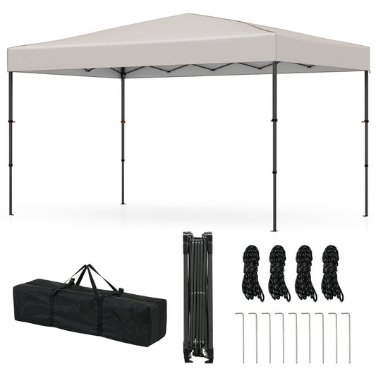 LIVSK Pop-up Paviljoen - Grote Schaduwdekking 365 x 225 cm - Eenvoudige Opbouw zonder Gereedschap - Inclusief Draagtas - Beige