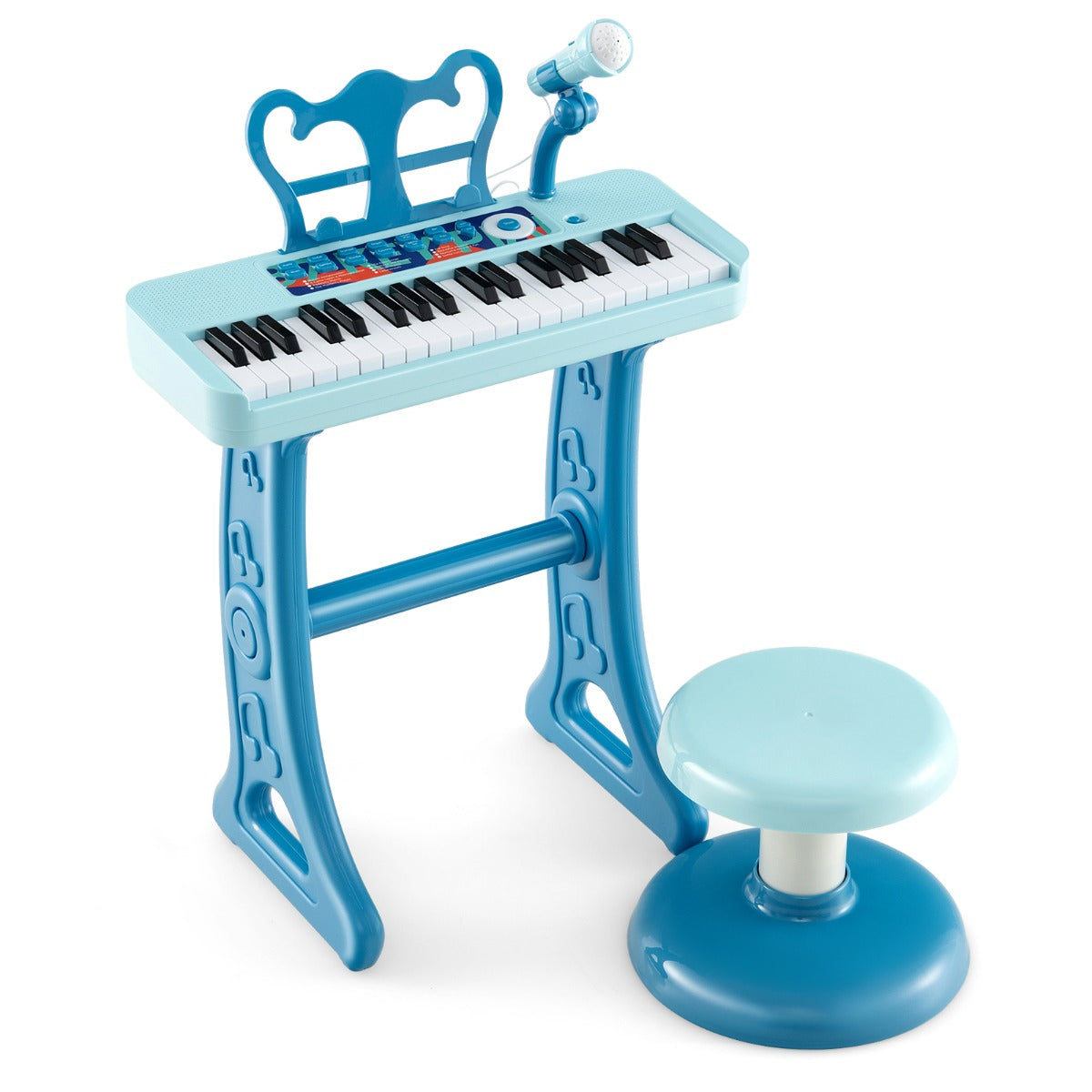 LIVSK 37-toetsen pianoklavierset - Verstelbare microfoon - 22 demo's - 4 instrumenten - Afneembaar ontwerp - Geschikt vanaf 3